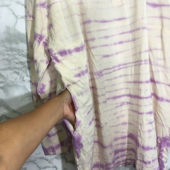 NWT VICTORIA'S SECRET PINK TIE DYE LONG SLEEVE VARSITY POLO T-SHIRT DRESS XXL - Picture 9 of 13